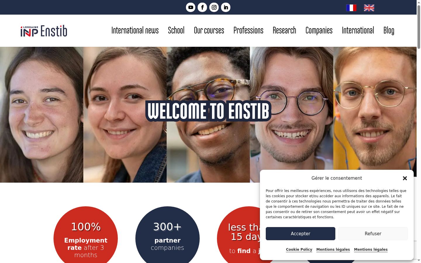 Screenshot of the consent banner shown before any interaction
