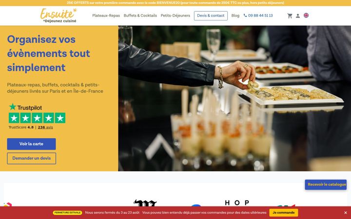 Screenshot von ensuite.fr