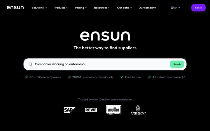 Screenshot of ensun.io