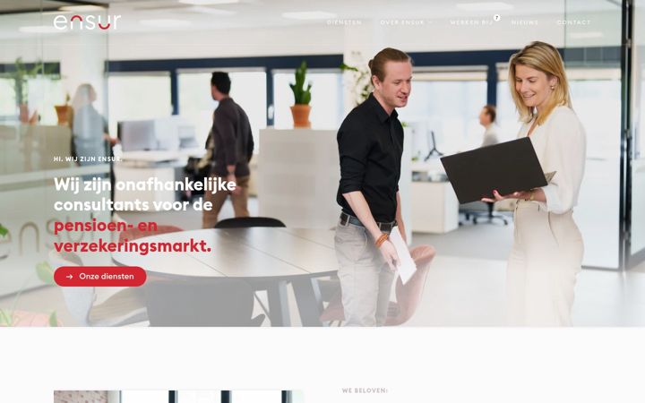 Zrzut ekranu ensur.nl