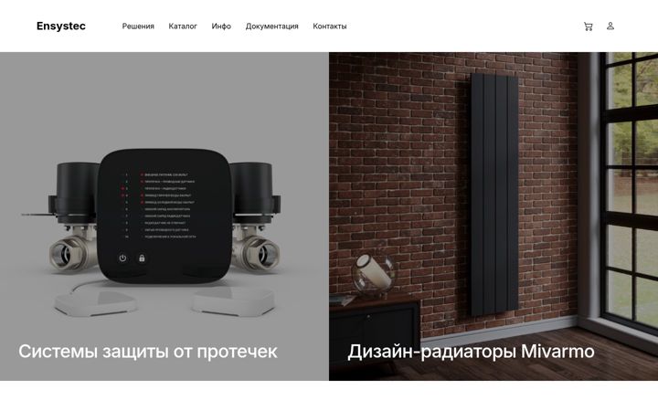 Screenshot of ensystec.ru