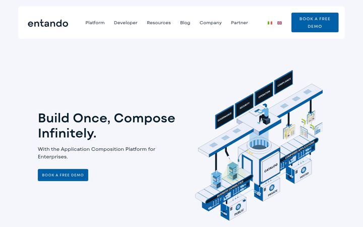 Screenshot of entando.org