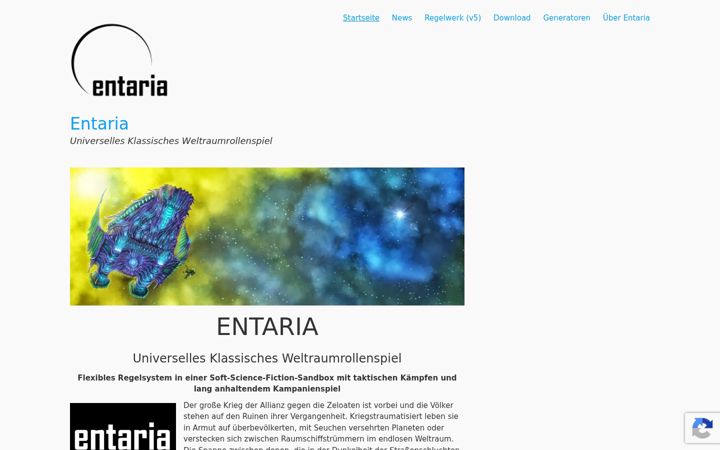 Screenshot von entaria.de