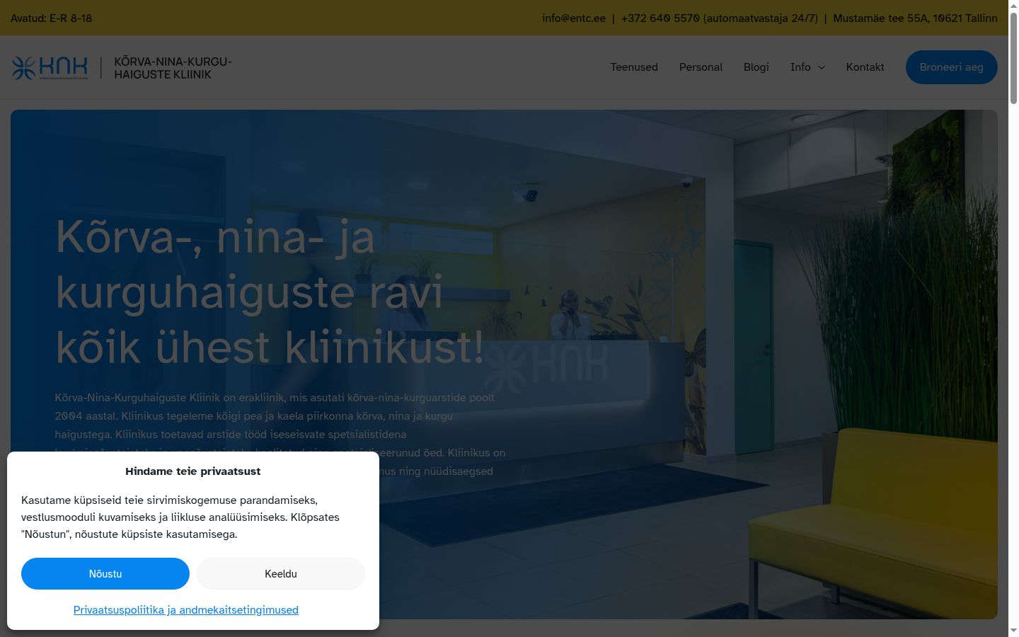 Snímka obrazovky banera súhlasu zobrazeného pred akoukoľvek interakciou
