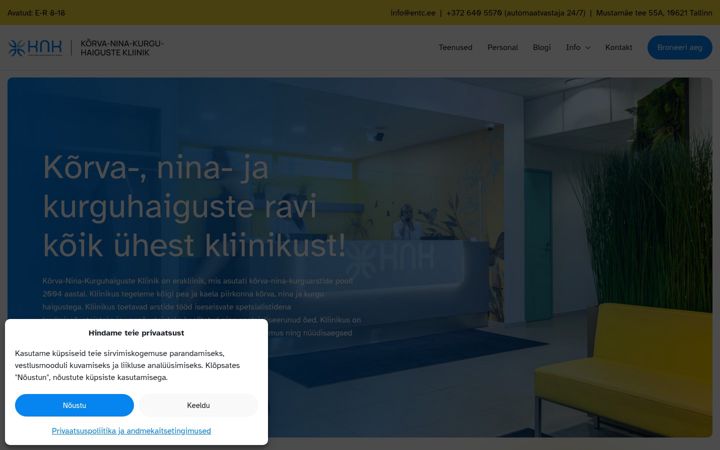 Screenshot of entc.ee