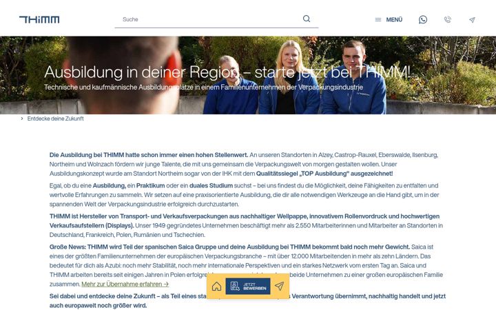 Screenshot von entdecke-deine-zukunft.de