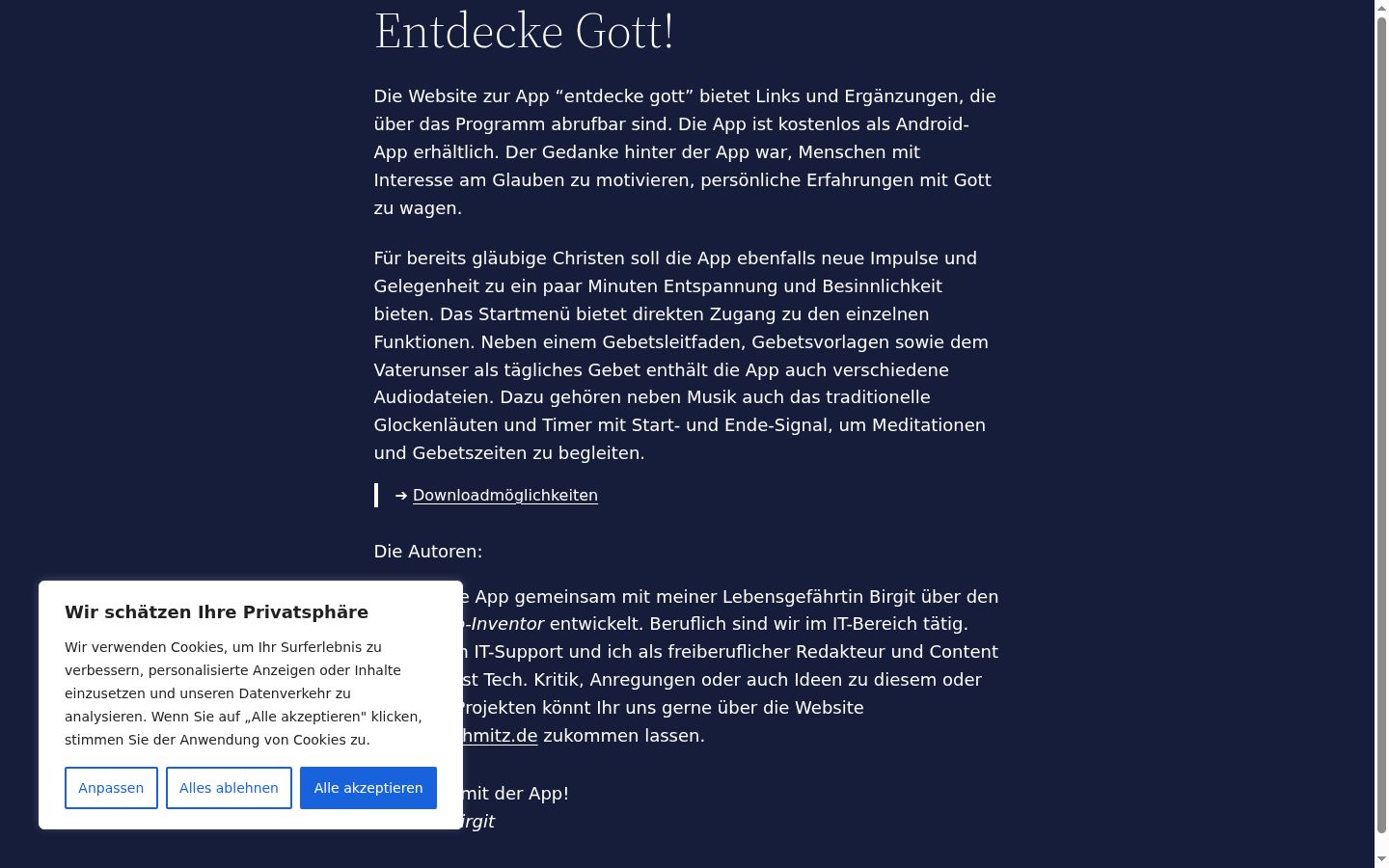 Screenshot tal-banner tal-kunsens muri qabel kwalunkwe interazzjoni