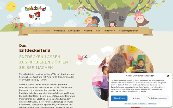 Captură de ecran a entdeckerland-schwarzheide.de