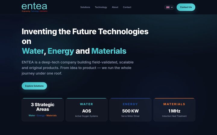 Screenshot of entea.com.tr