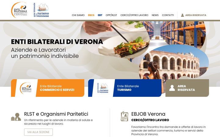 Ekraanipilt saidist entebilaterale.vr.it