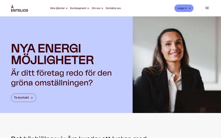 Screenshot of entelios.se