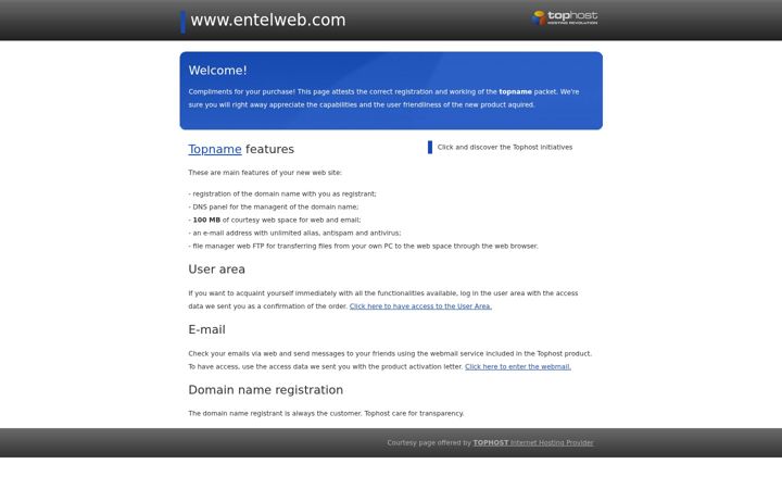 Screenshot of entelweb.com
