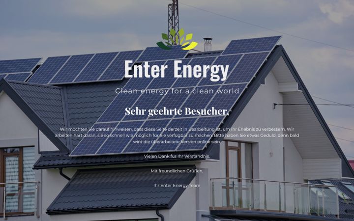 Screenshot von enter-energy.de