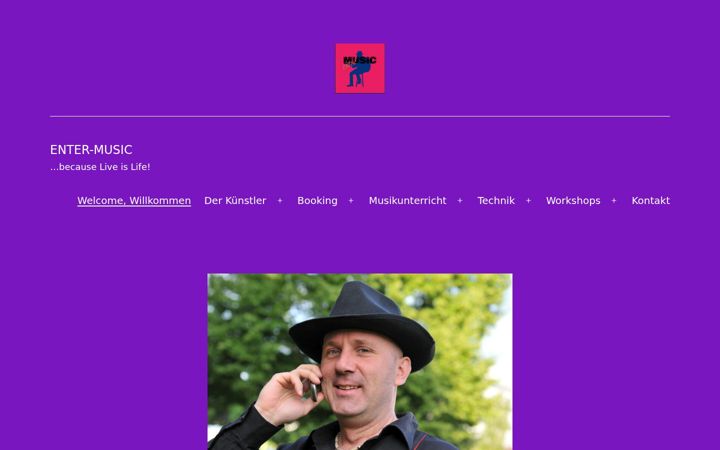 Screenshot von enter-music.de