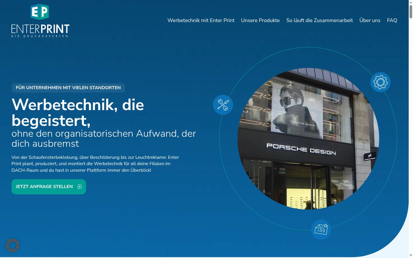 Screenshot des Einwilligungsbanners vor jeglicher Interaktion