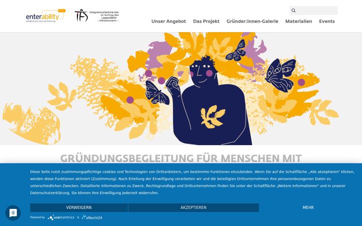 Screenshot of enterability.de