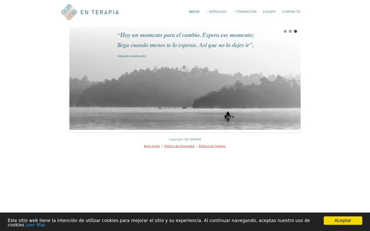 Captura de ecrã de enterapia.net
