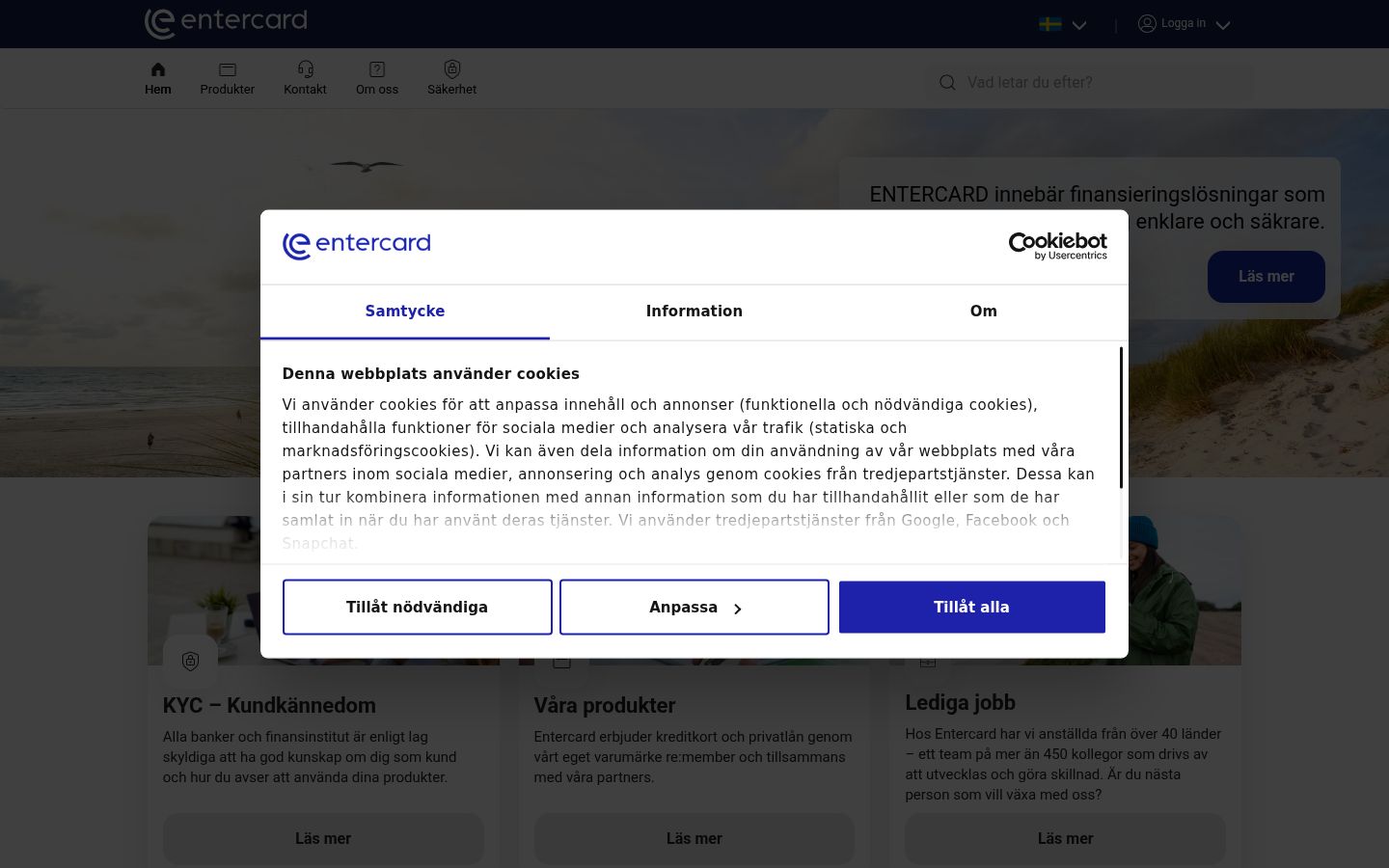 Snímek obrazovky baneru souhlasu zobrazeného před jakoukoli interakcí