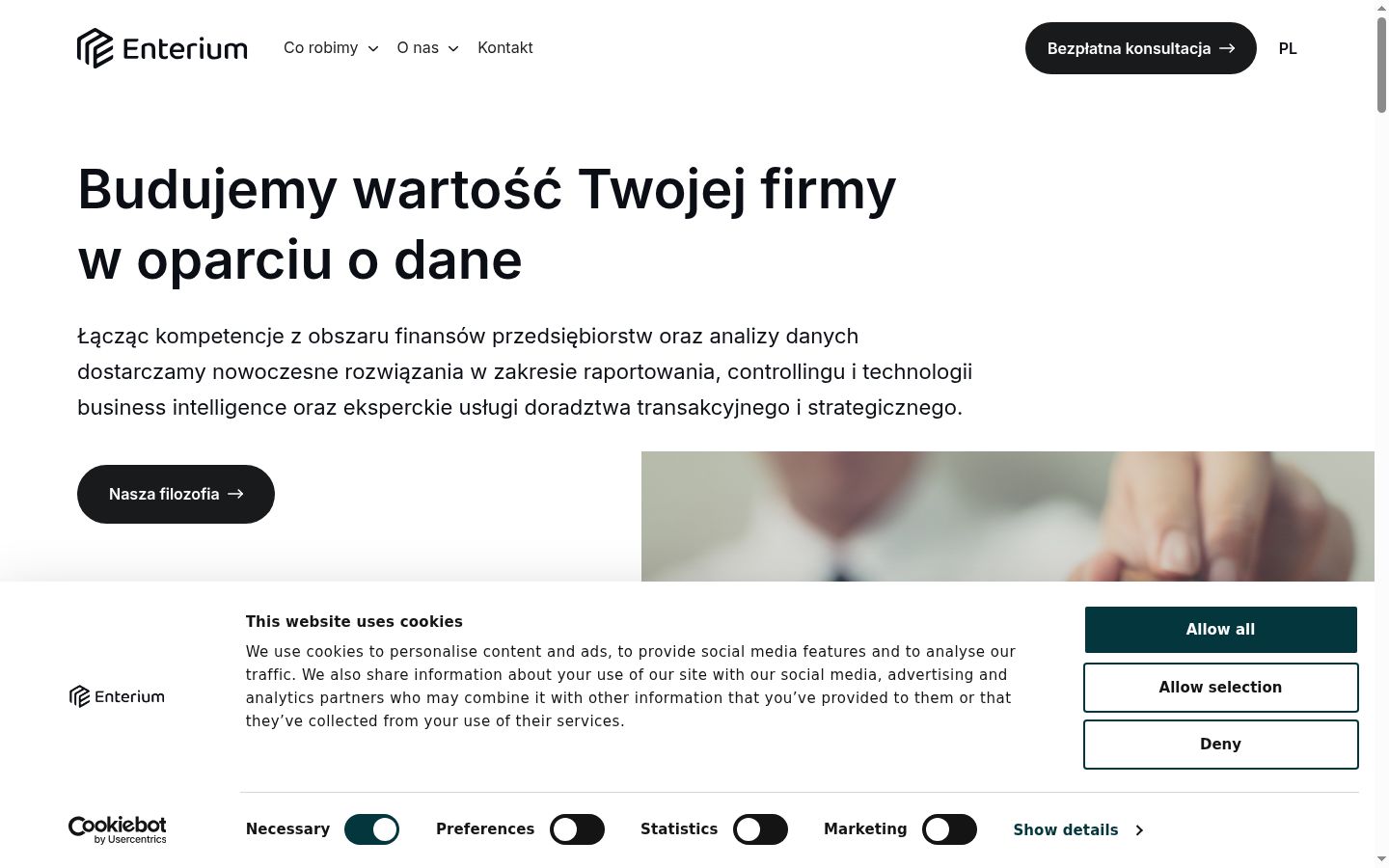 Screenshot tal-banner tal-kunsens muri qabel kwalunkwe interazzjoni