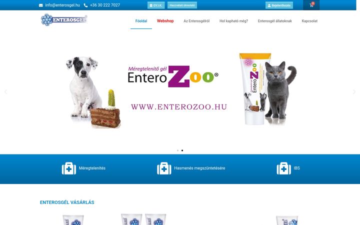 Screenshot ta' enterosgel.hu