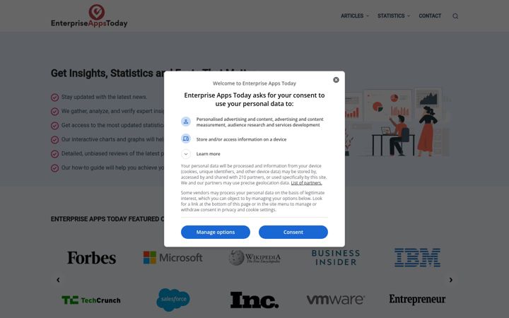 Screenshot of enterpriseappstoday.com