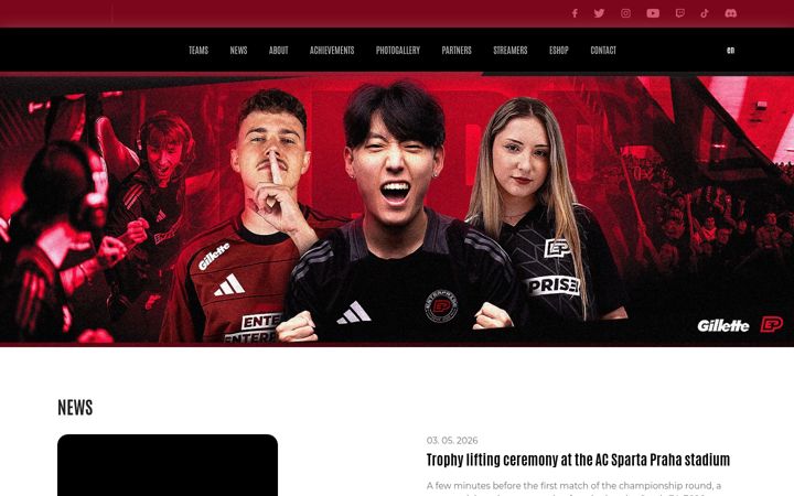 Captura de ecrã de enterpriseesports.cz