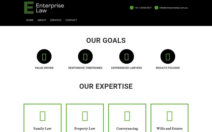Screenshot ta' enterpriselaw.com.au