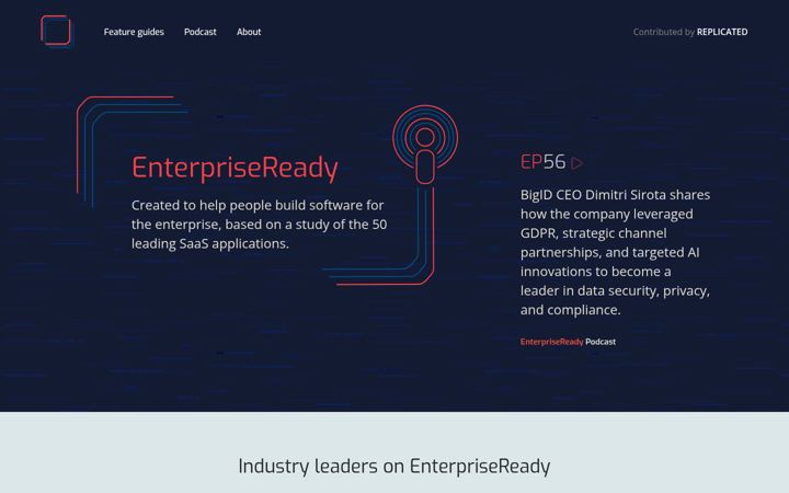 Screenshot of enterpriseready.io