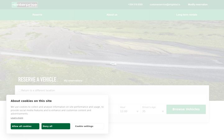 Screenshot of enterpriserentacar.is