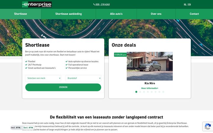 Zrzut ekranu enterpriseshortlease.nl