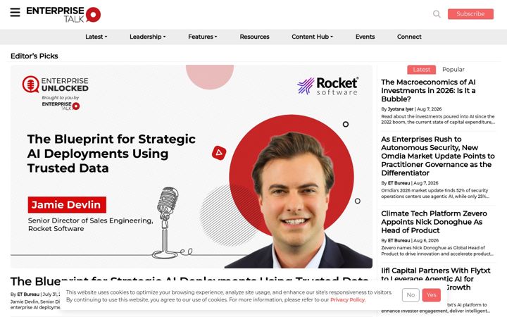 Screenshot of enterprisetalk.com