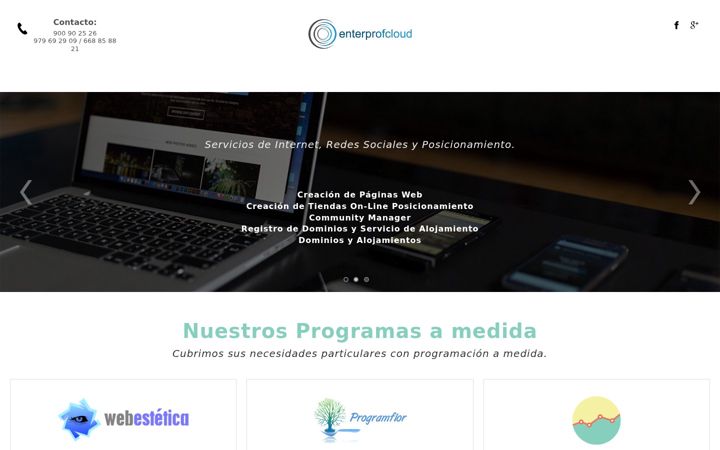 Screenshot of enterprofcloud.com