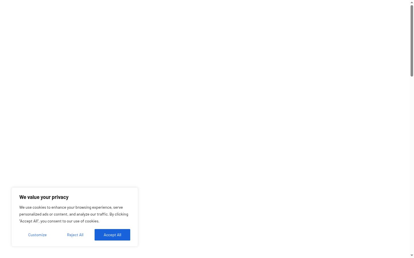 Screenshot του banner συγκατάθεσης που εμφανίστηκε πριν από οποιαδήποτε αλληλεπίδραση