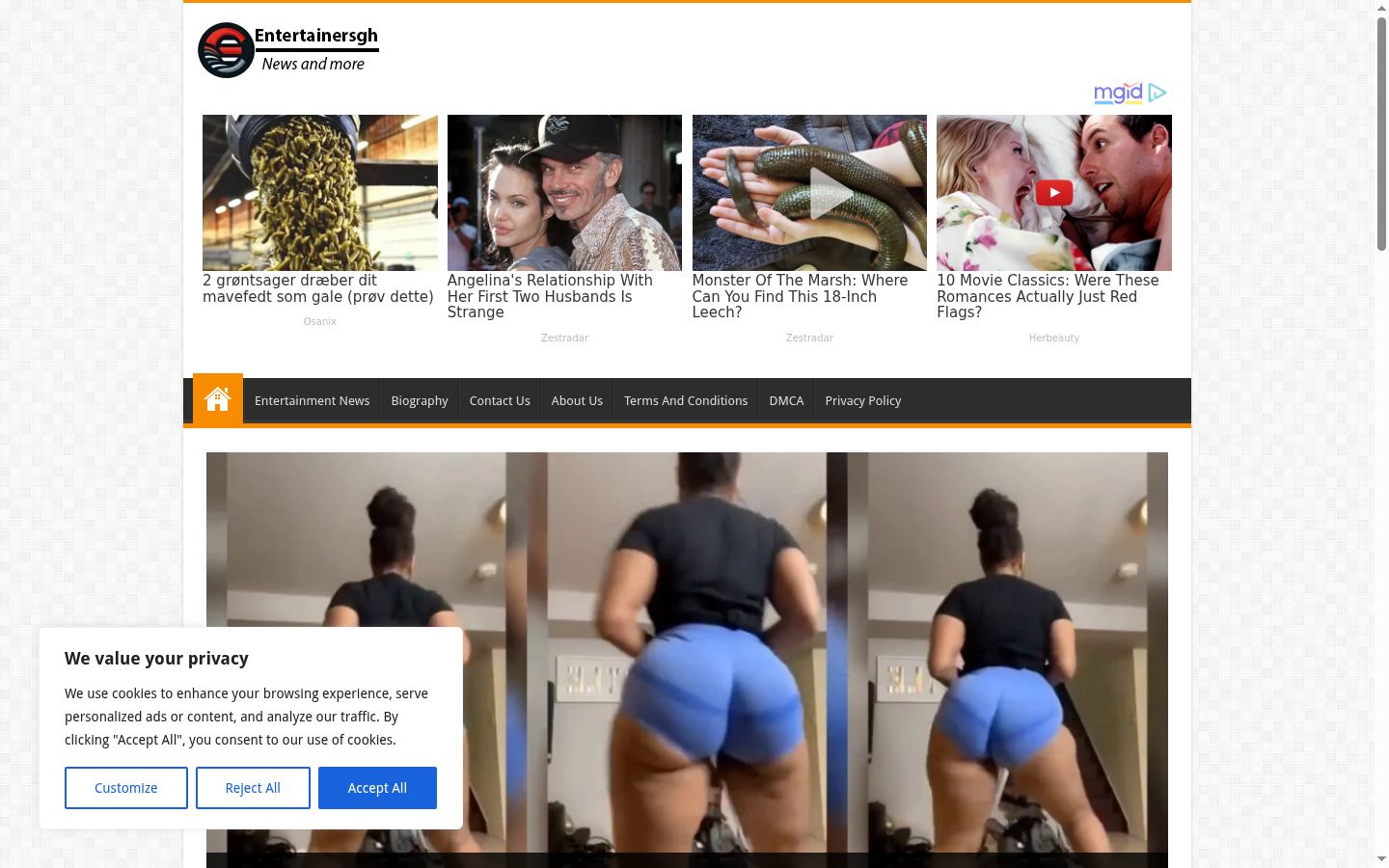 Snímek obrazovky baneru souhlasu zobrazeného před jakoukoli interakcí