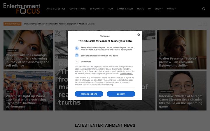 Screenshot of entertainment-focus.com
