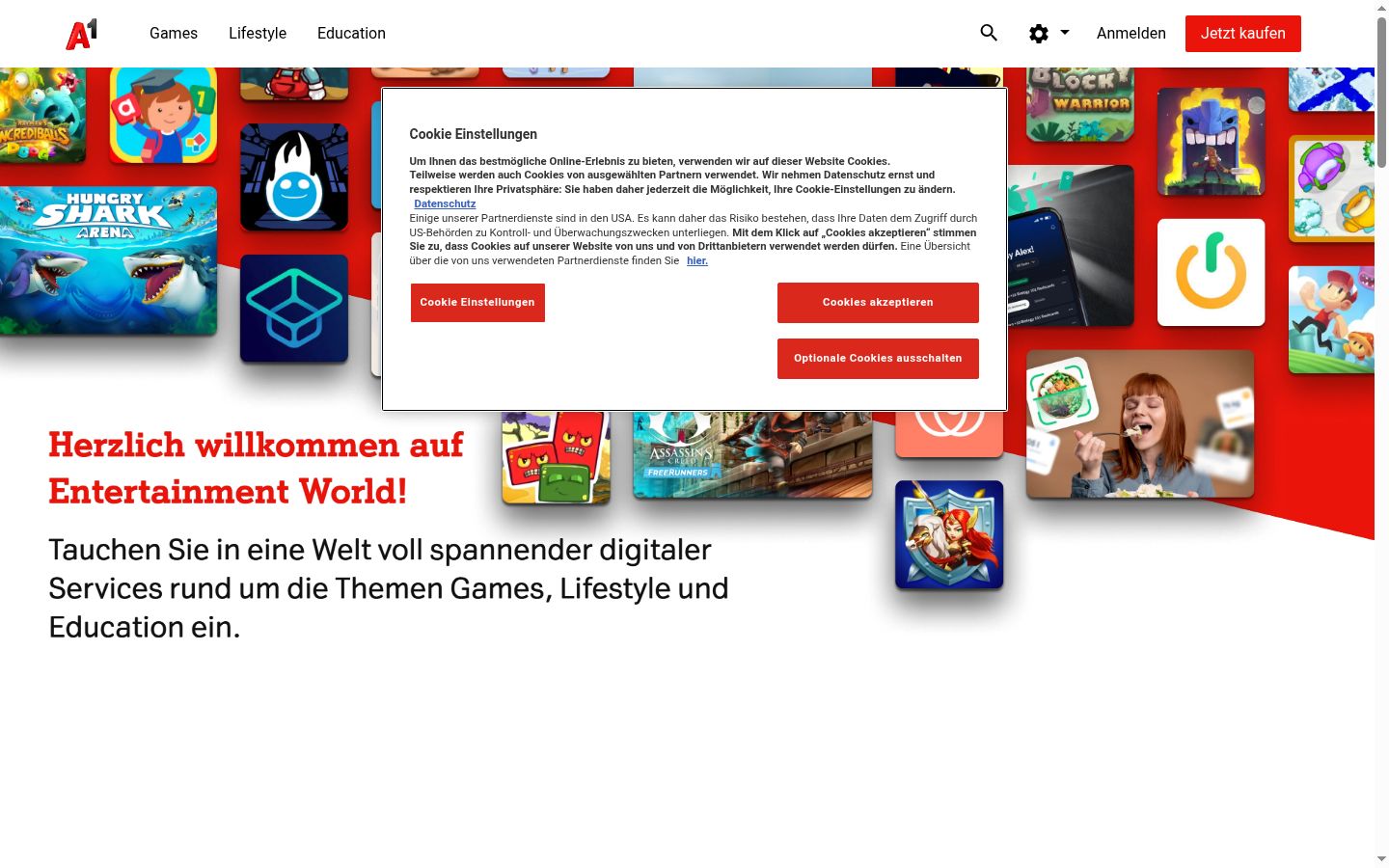 Screenshot tal-banner tal-kunsens muri qabel kwalunkwe interazzjoni