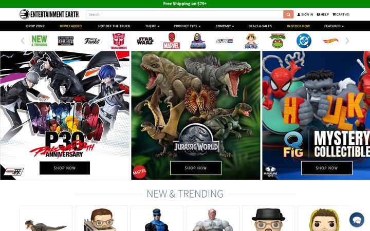 Ekrānuzņēmums no entertainmentearth.com