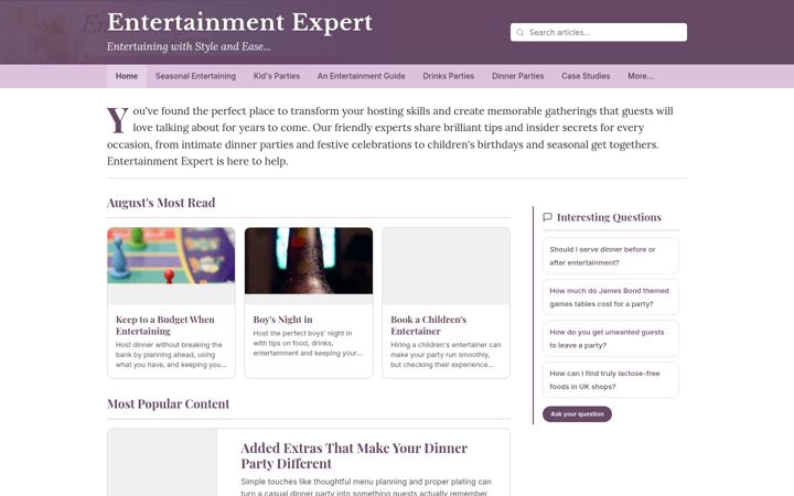 Screenshot stránky entertainmentexpert.co.uk