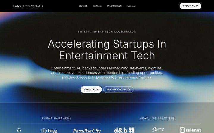 Screenshot of entertainmentlab.eu