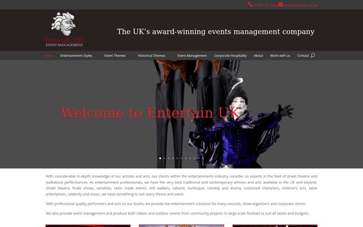 Screenshot of entertainuk.uk
