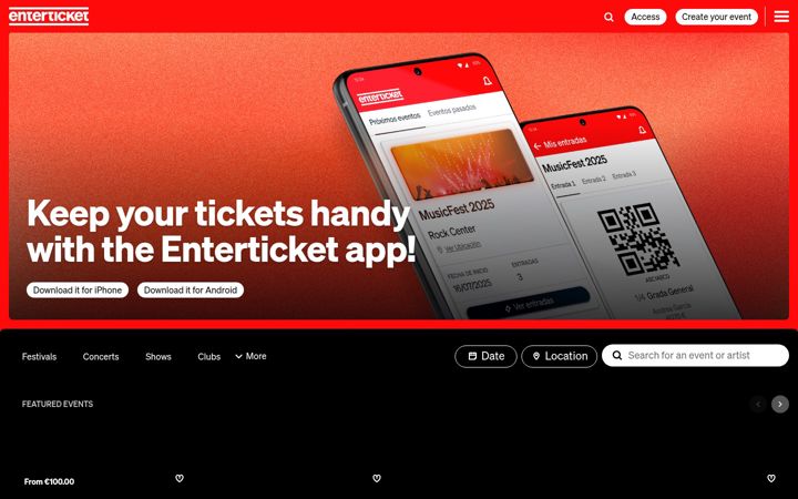 Screenshot of enterticket.es