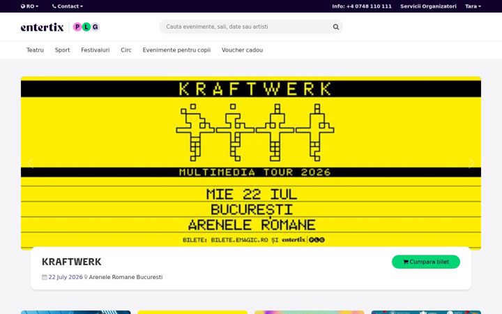 Screenshot of entertix.ro