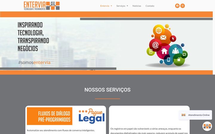 Screenshot von entervia.com.br