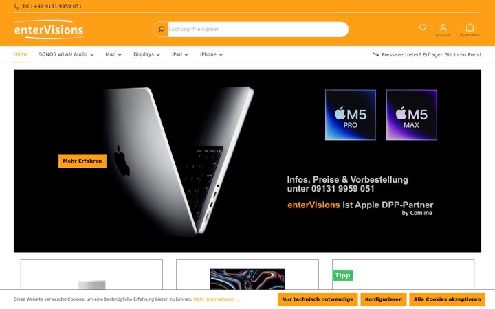 Screenshot of entervisions.com