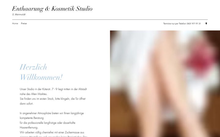 Screenshot stránky enthaarungsstudio.org
