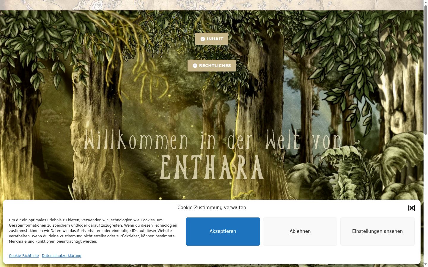 Screenshot of the consent banner shown before any interaction