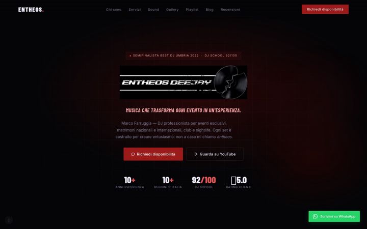 Screenshot of entheosdeejay.com