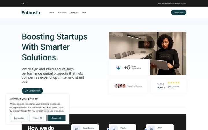 Screenshot of enthusiasoftech.com
