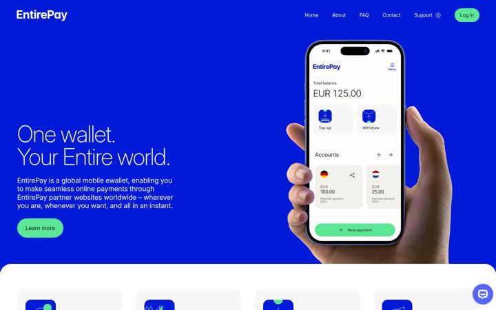 Screenshot of entirepay.com
