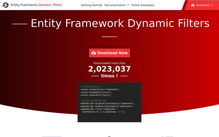 Captura de ecrã de entityframework-dynamicfilters.net